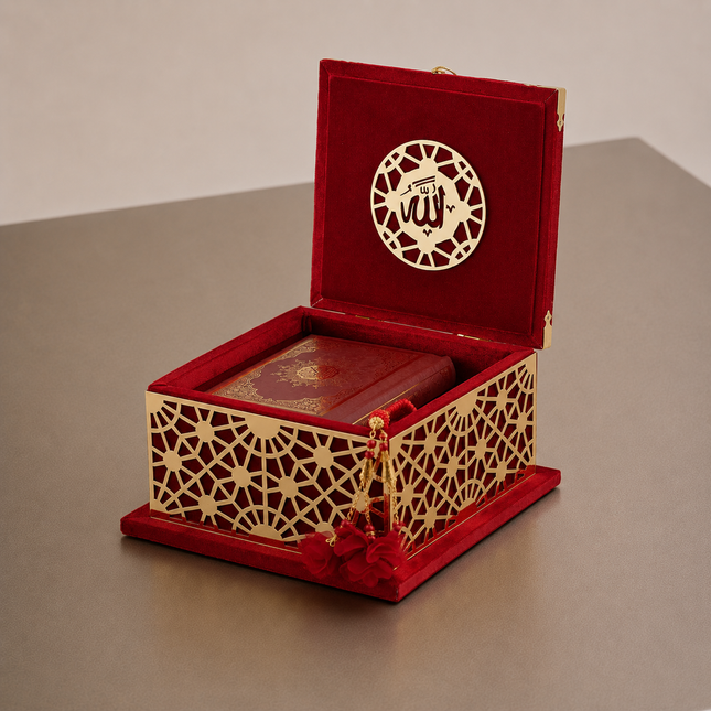 19x19 Cm Şehzade Serisi Kuran-ı Kerim Tesbih  Kutusu