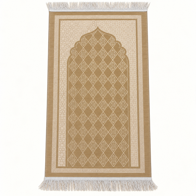 Lüks Saçaklı Zümrüt Seccade (70x110 cm – 480 gr)