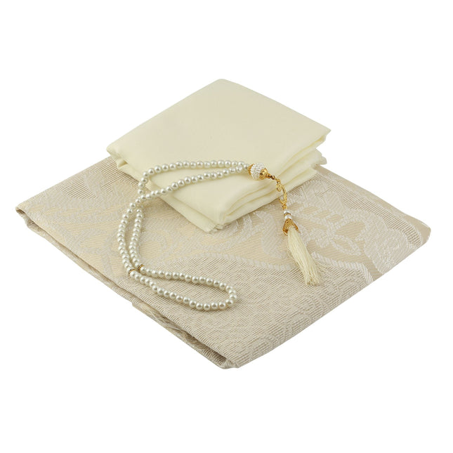 Kadınlara Özel Seccade Eşarp Tesbih Hac Ve Umre Seti (32'li)