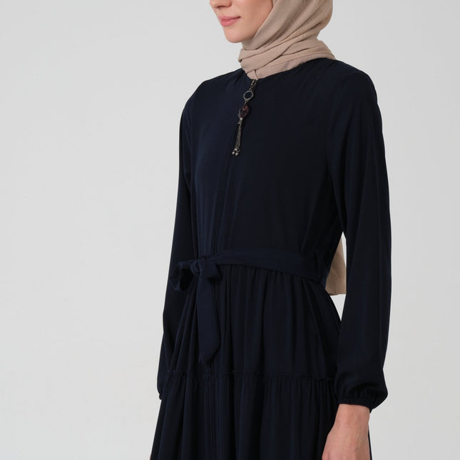 Viskon Kumaş Yıldız Cepli Ferace