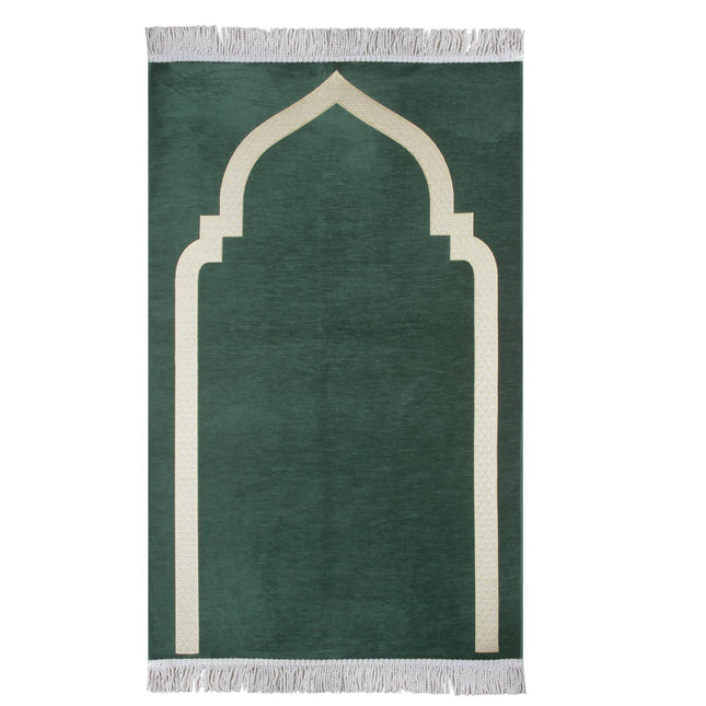 Düz Mihraplı Lüks Saçaklı Şönil Seccade