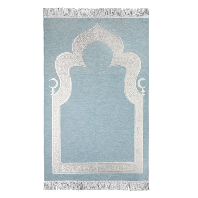 Hilalli Mihrap Desenli Lüks Saçaklı Şönil Seccade