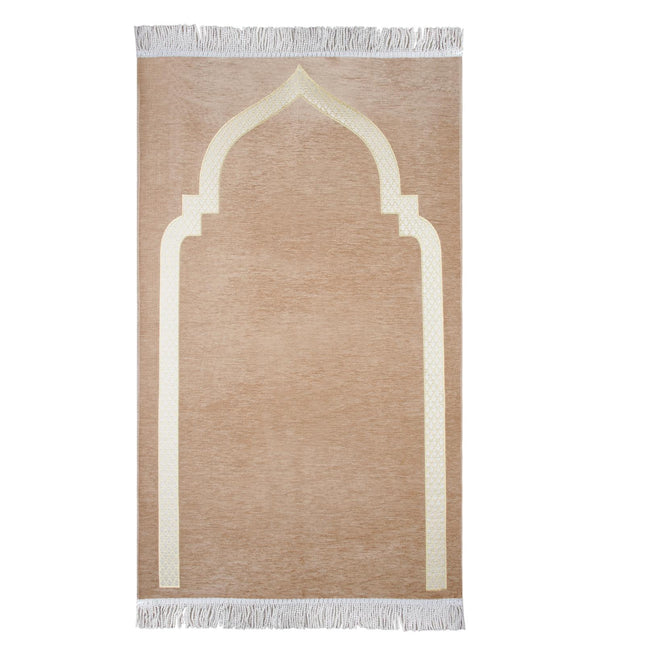 Düz Mihraplı Lüks Saçaklı Şönil Seccade 10'Lu