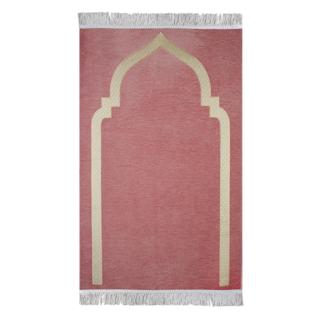 Düz Mihraplı Lüks Saçaklı Şönil Seccade 10'Lu