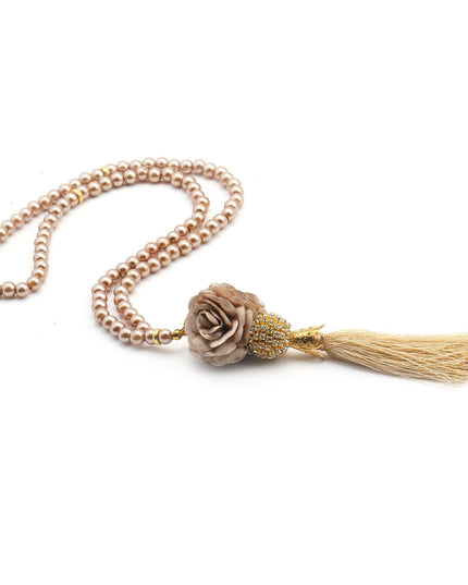 99'luk 6mm Tasarım İnci Güllü Tesbih  (10 Adet)