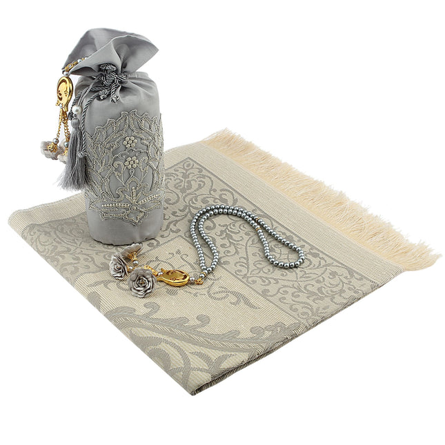 Yıldız Serisi Güpürlü Seccade Tesbih Seti 36'Lı