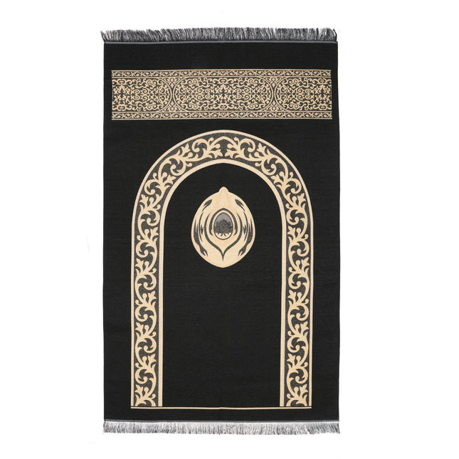 Çantalı Kabe Desenli Keten Seccade
