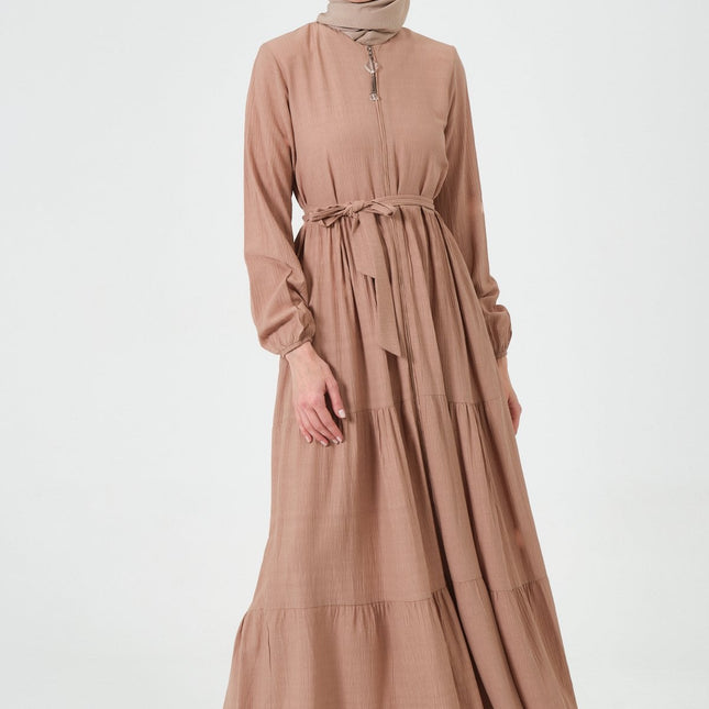 Viskon Kumaş Yıldız Cepli Ferace