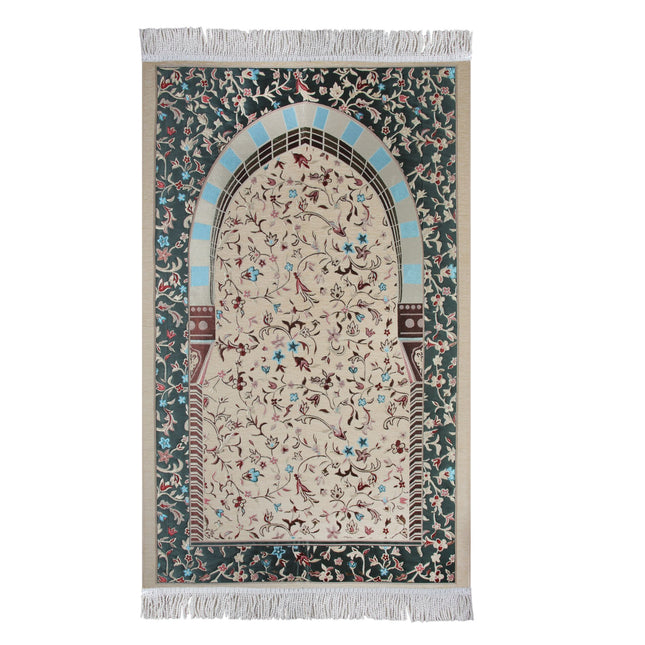 Çiçek Desenli Lüks Saçaklı Şönil Seccade 10 'Lu