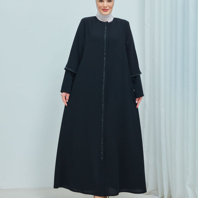 Katre Çift Kol Taşlı Ferace