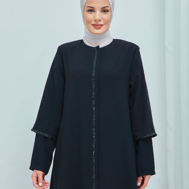 Katre Çift Kol Taşlı Ferace