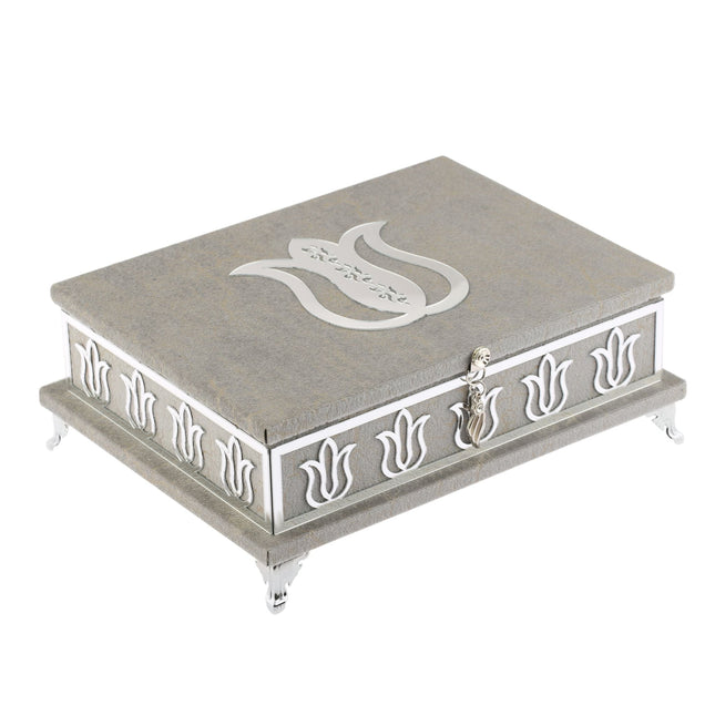 20x25 Cm Mermer Desen Hediyelik Kuran-ı Kerim Tesbih Seti