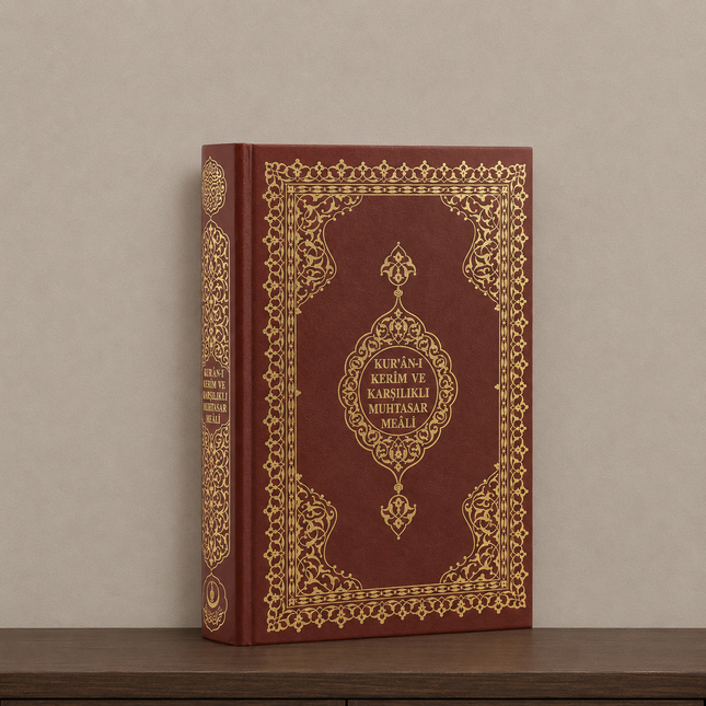 17x25 Cm 1200 Sayfa Orta Boy Karşılıklı Muhtasar Türkçe Mealli Kuran-ı Kerim