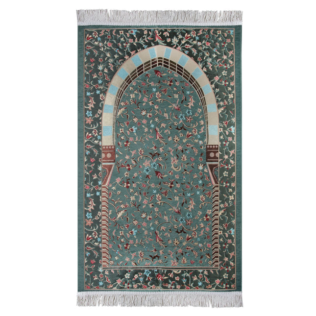 Çiçek Desenli Lüks Saçaklı Şönil Seccade 10 'Lu