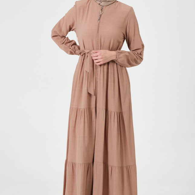 Viskon Kumaş Yıldız Cepli Ferace