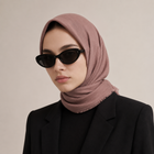 100x100 Cm Ekonomik Tek Flamlı Düz Eşarp (10 Adet)
