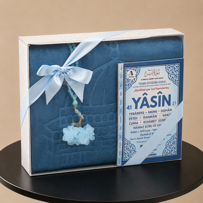 Hediyelik Seccade Tesbih Yasin Seti 10'Lu