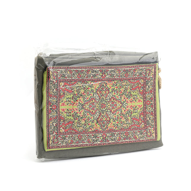 100x100 cm Eko Tek Flamlı Düz Eşarp ve 10x16 cm Otantik Cüzdan Seti (25 Adet)