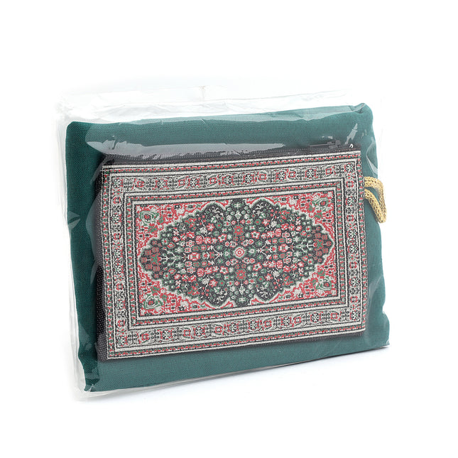 100x100 cm Eko Tek Flamlı Düz Eşarp ve 10x16 cm Otantik Cüzdan Seti (25 Adet)
