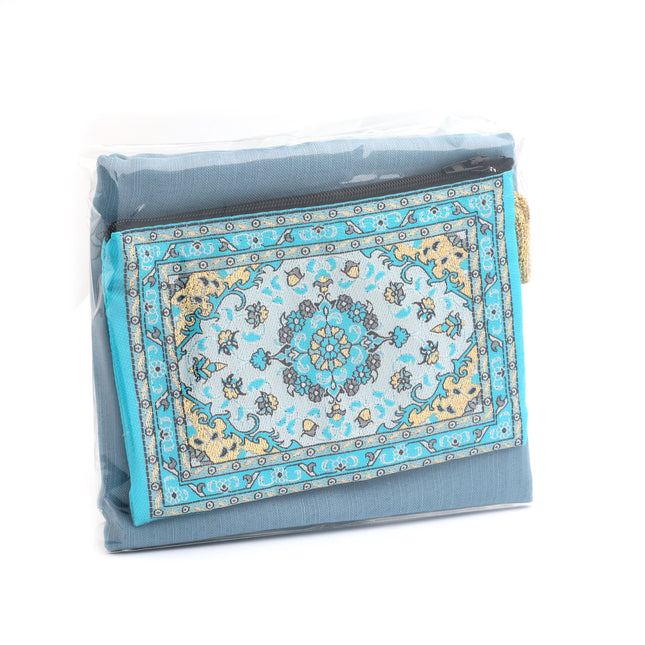 100x100 cm Eko Tek Flamlı Düz Eşarp ve 10x16 cm Otantik Cüzdan Seti (25 Adet)