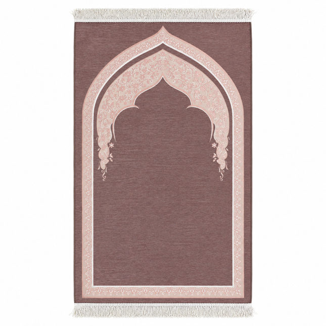 Lüks Saçaklı Rüya Şönil Seccade (70x110 cm - 575 Gram Orta-Ağır Tok Gramaj)