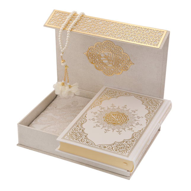 28x20x6 Cm Çift Folyolu Kuran-ı Kerim Seccade Tesbih Kutusu