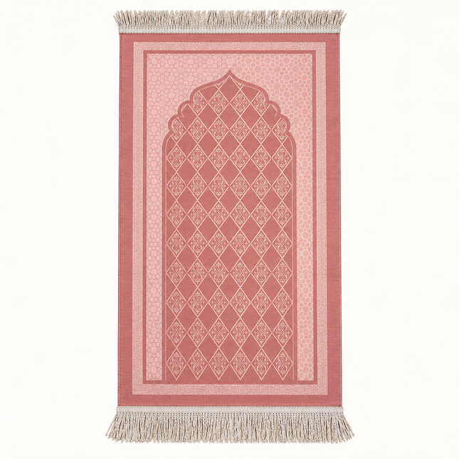 Lüks Saçaklı Zümrüt Seccade (70x110 cm – 480 gr)