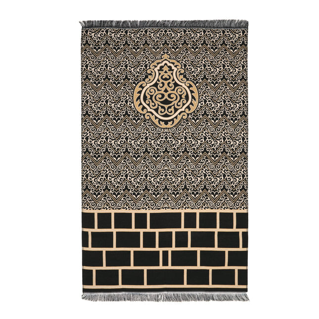 Çantalı Kabe Desenli Keten Seccade