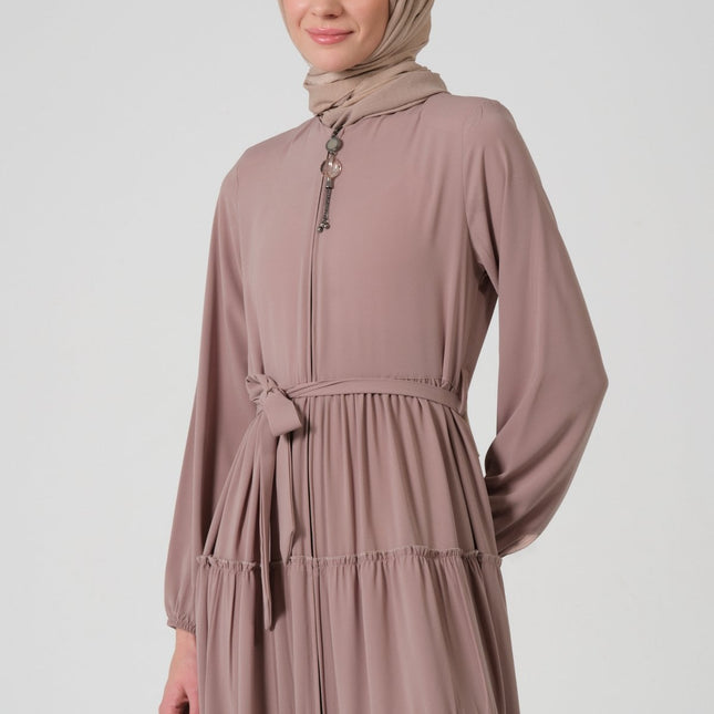 Viskon Kumaş Yıldız Cepli Ferace