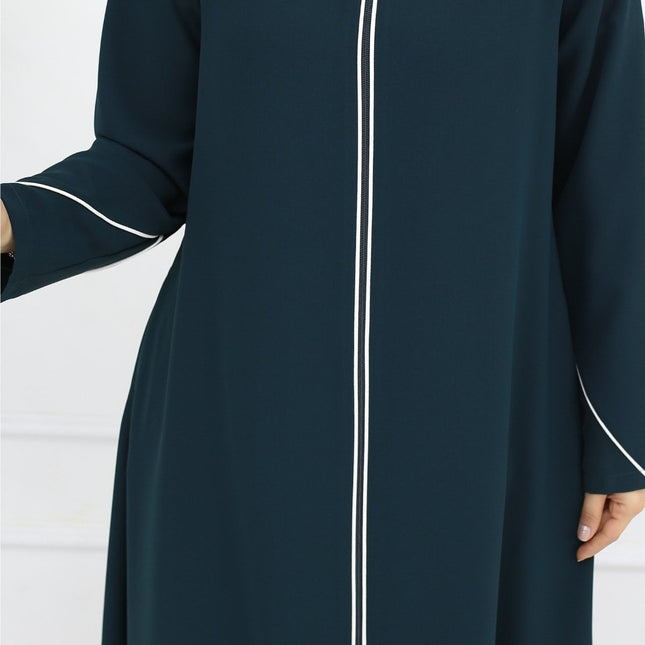 Katre Kolu Düğmeli Biyeli Ferace