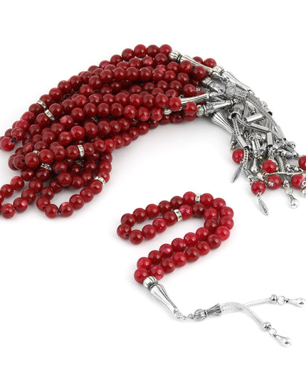 33'Lük 10 Mm Cam Akik Tesbih (10 Adet)