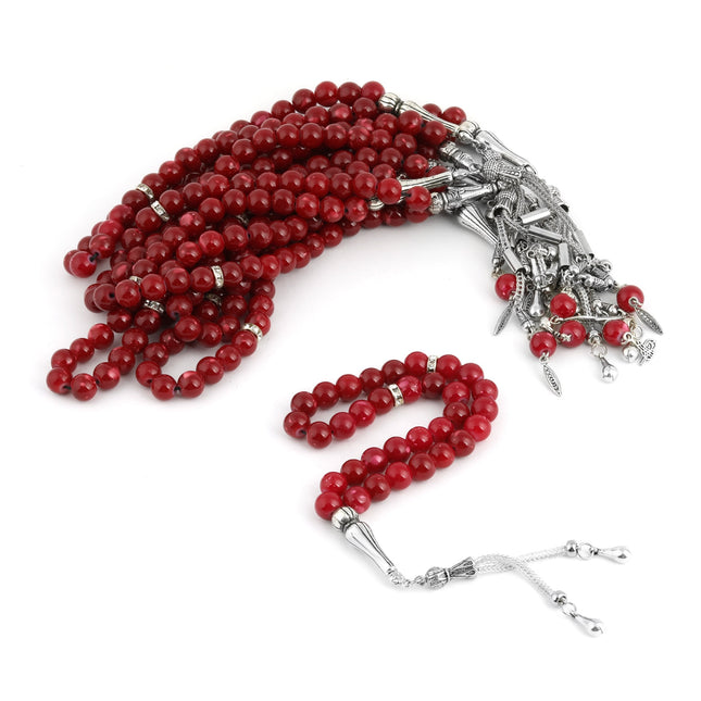 33'Lük 10 Mm Cam Akik Tesbih (10 Adet)