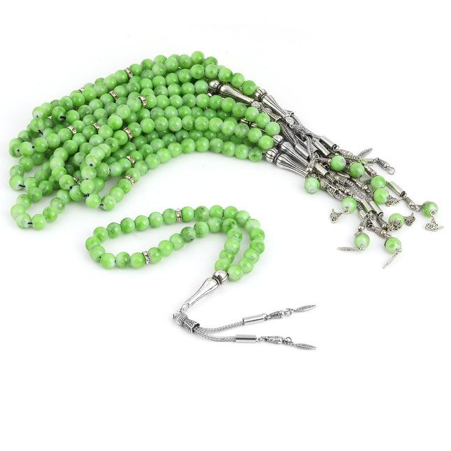 33'Lük 10 Mm Cam Akik Tesbih (10 Adet)