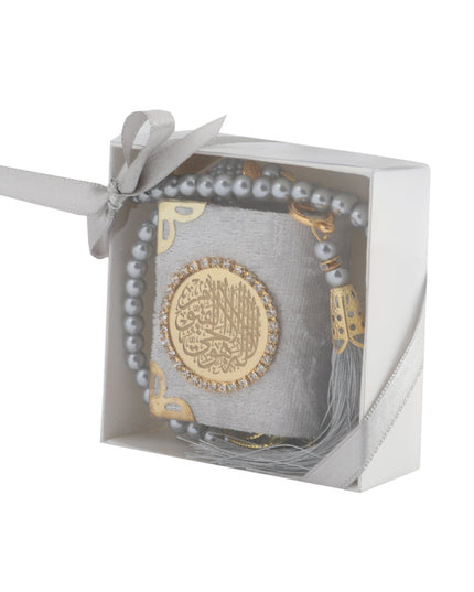 İpek Taşlı Mini Kuran-ı Kerim Tesbih Seti