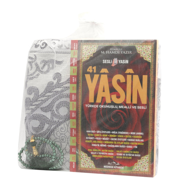 Hediyelik Seccade Yasin Tesbih Tül Kese Seti