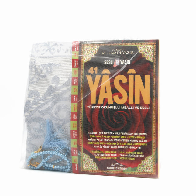 Hediyelik Seccade Yasin Tesbih Tül Kese Seti 30'Lu