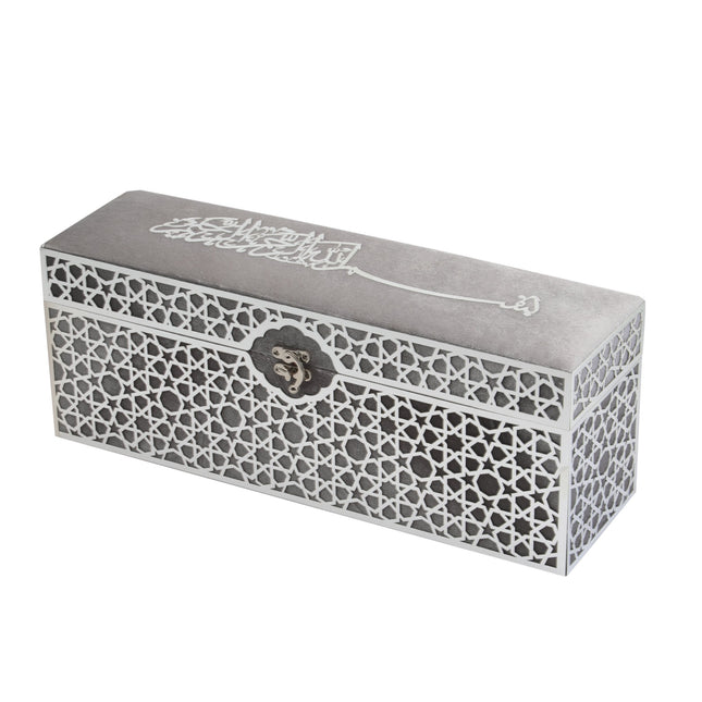 38x11x15 Cm Kadife Kaplı Seccade Kuran-ı Kerim Tesbih Kutusu