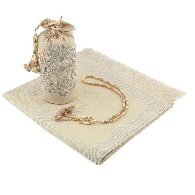 Yıldız Serisi Güpürlü Seccade Tesbih Seti 36'Lı