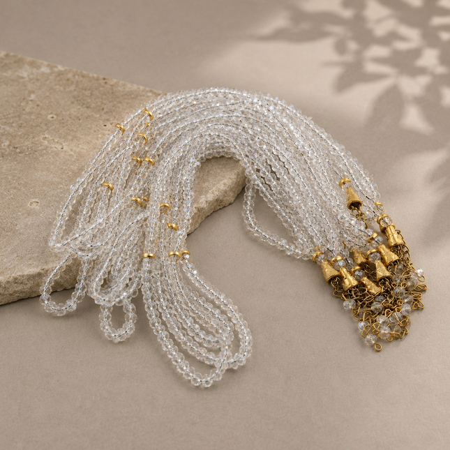 99'luk 6 Mm Kristal Zincirli Tesbih (50 Adet)