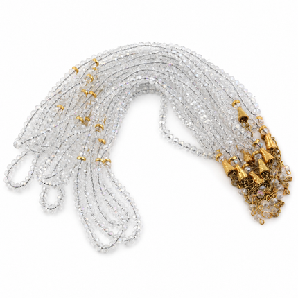 99'luk 6 Mm Kristal Zincirli Tesbih (50 Adet)