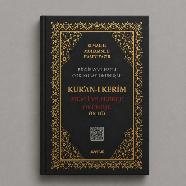 20x28 Cm Rahle Boy Üçlü Mealli Kuran-Kerim