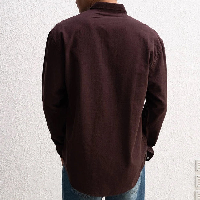 Uzun Kollu Rahat Keten Gömlek