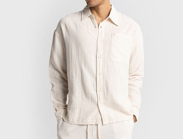 Uzun Kollu Müslin Gömlek