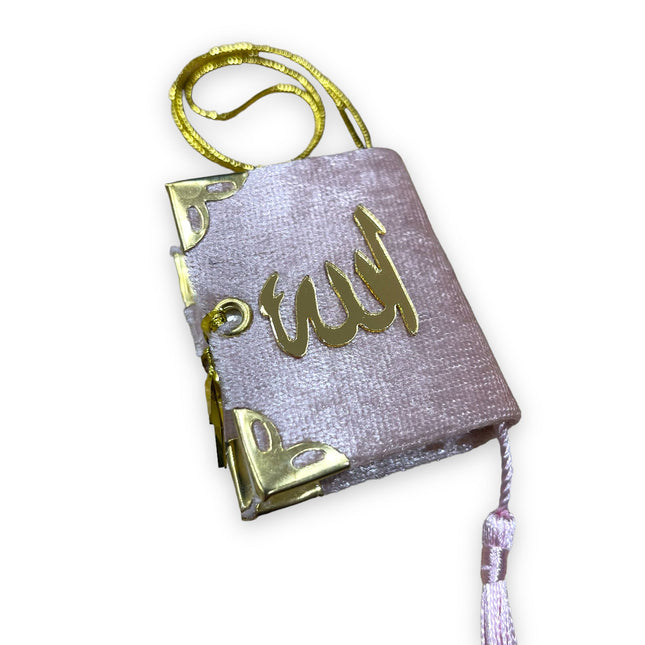 Kadife Kaplı Çift Sayfalı Tam Mini Kuran-ı Kerim Otosüs 10'lu