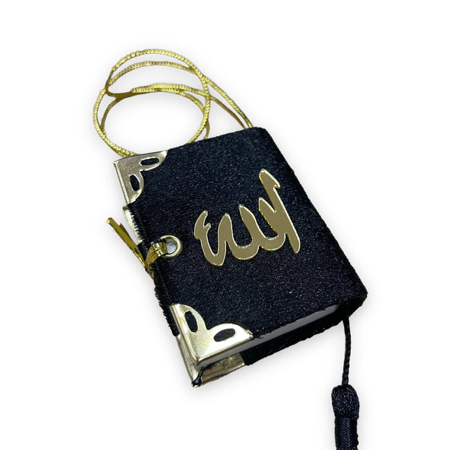 Kadife Kaplı Çift Sayfalı Tam Mini Kuran-ı Kerim Otosüs 10'lu