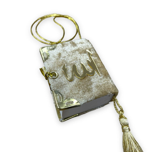 Kadife Kaplı Çift Sayfalı Tam Mini Kuran-ı Kerim Otosüs 10'lu