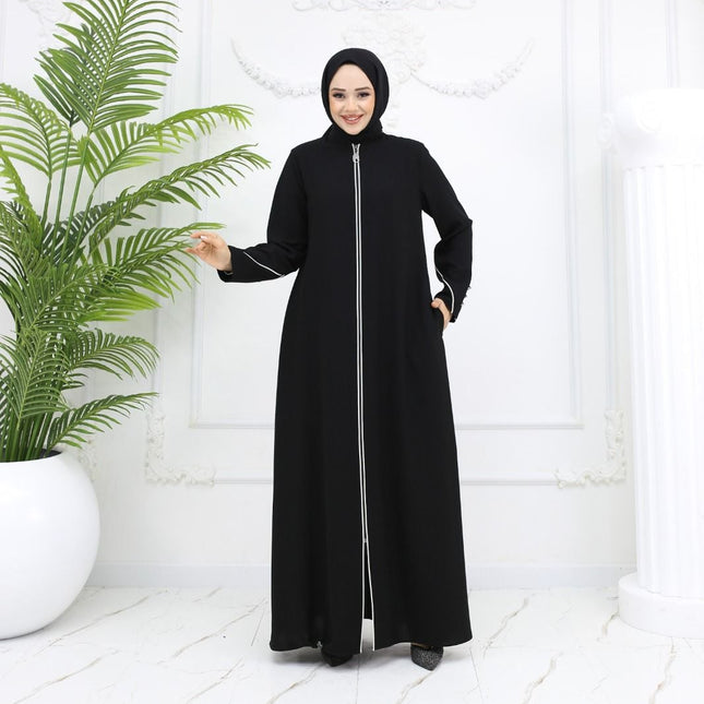 Katre Kolu Düğmeli Biyeli Ferace