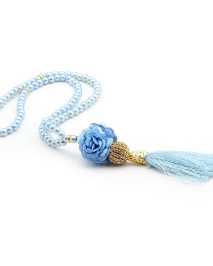 99'luk 6mm Tasarım İnci Güllü Tesbih  (10 Adet)