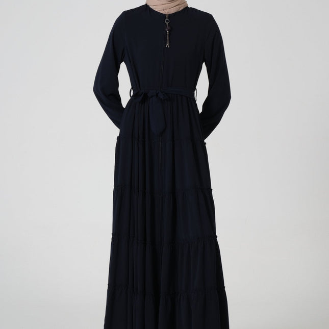 Viskon Kumaş Yıldız Cepli Ferace