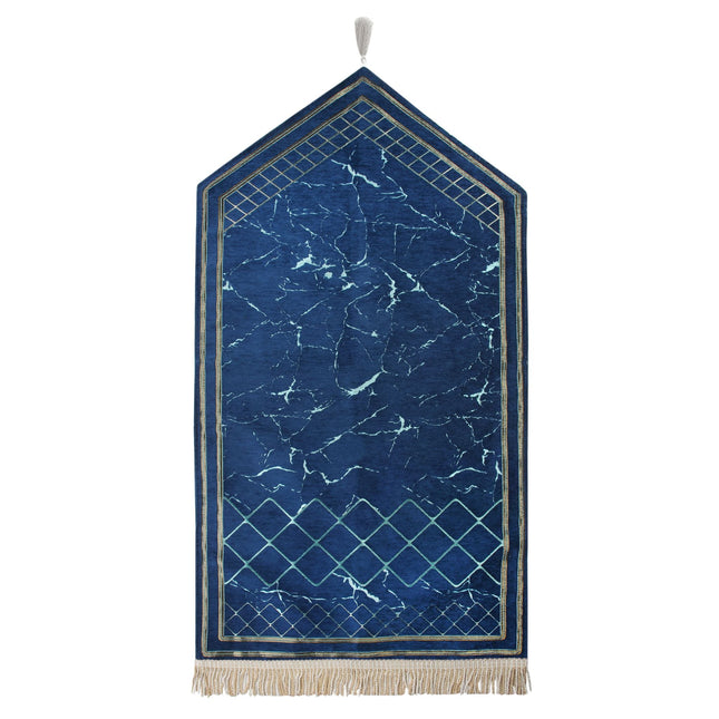 Mermer Desenli  Astarlı Lüks Şönil Seccade